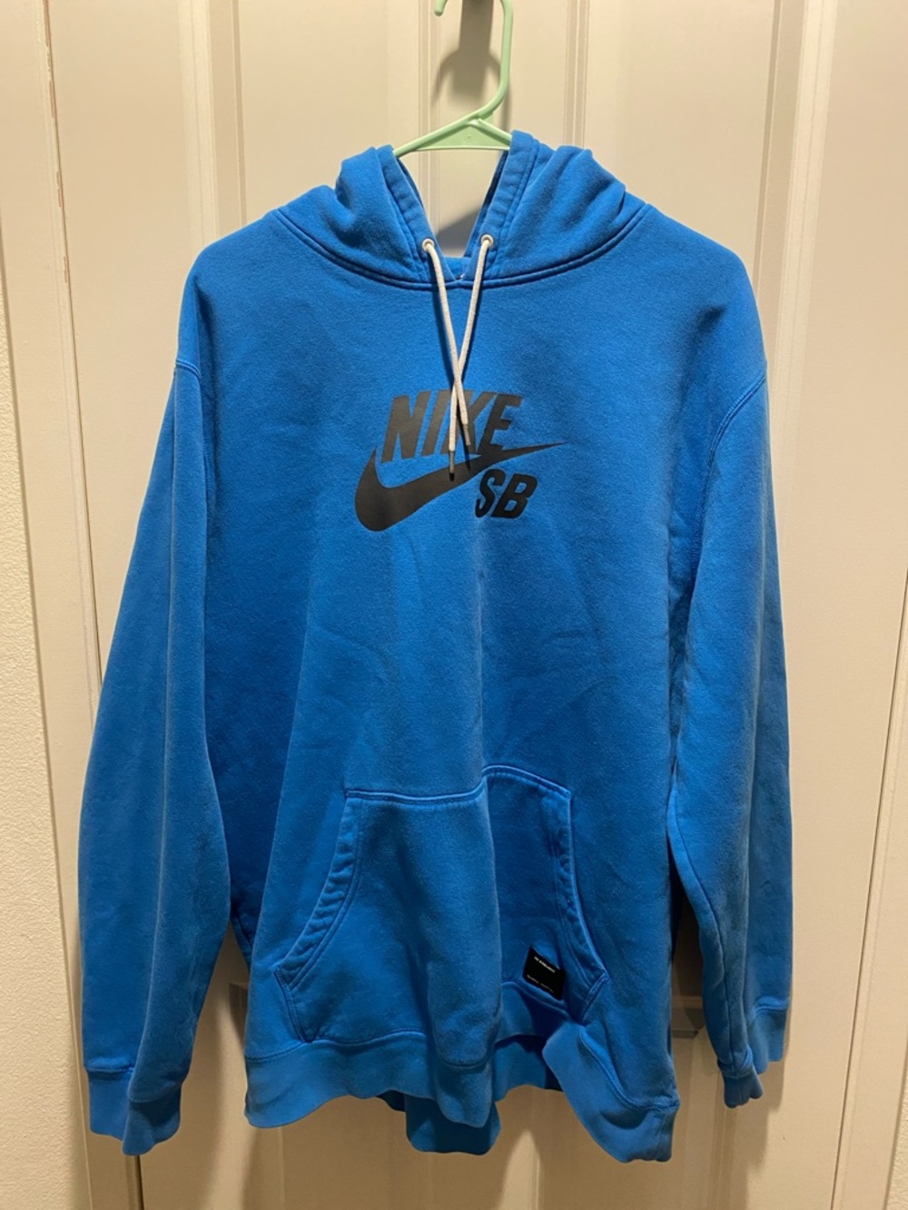 Nike Blue SB Pullover Hoodie with Black Logo